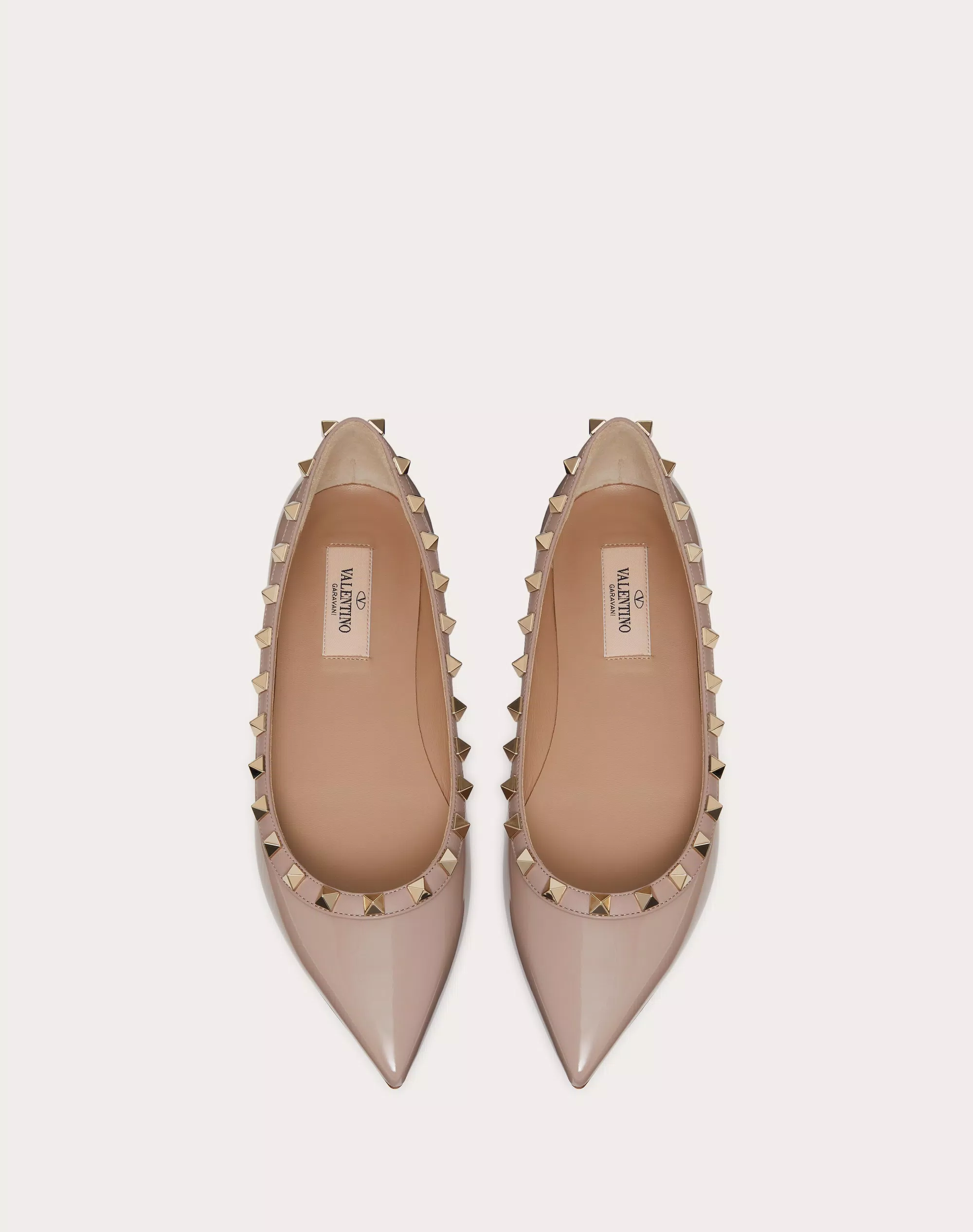 PATENT ROCKSTUD BALLET FLAT